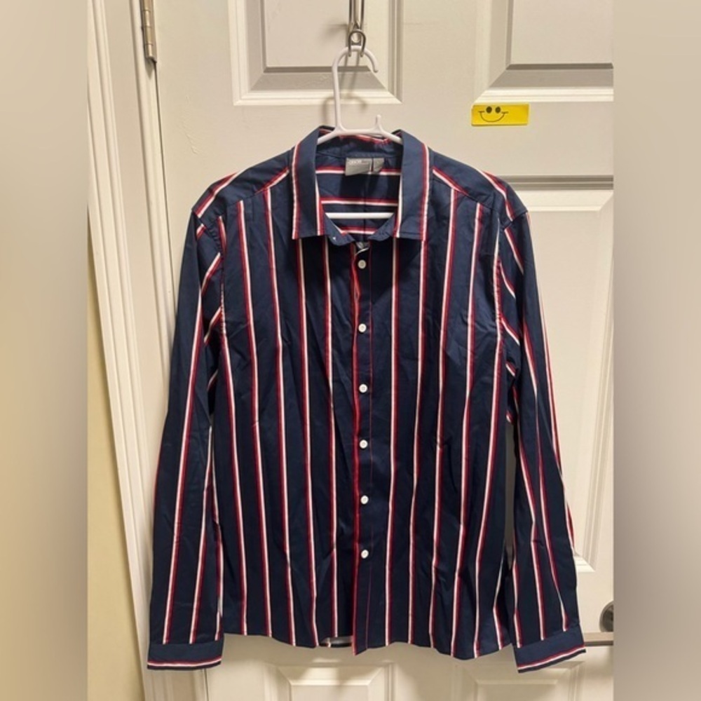 Mens ASOS Long Sleeve Button Down Dress Shirt